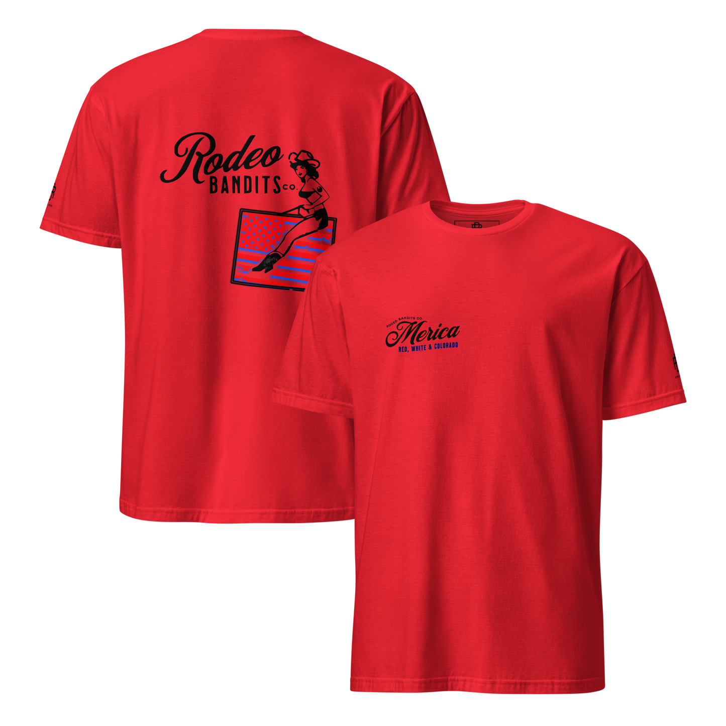 MERICA Red, White & Colorado - Rodeo Bandits Short-Sleeve Unisex T-Shirt