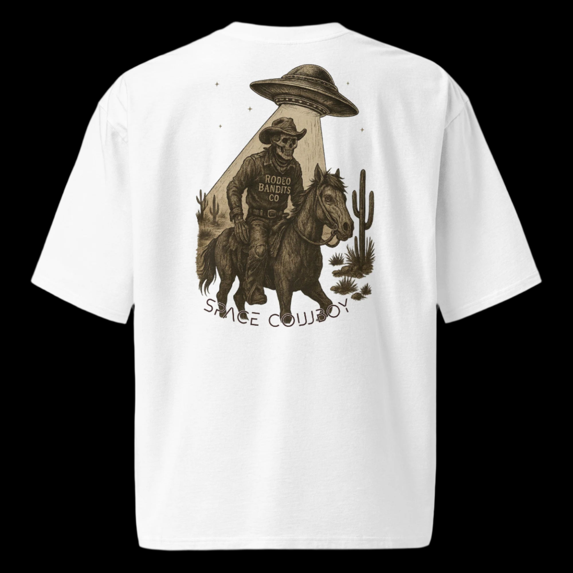 Skull Space Cowboy - Rodeo Bandits Oversized heavyweight t-shirt