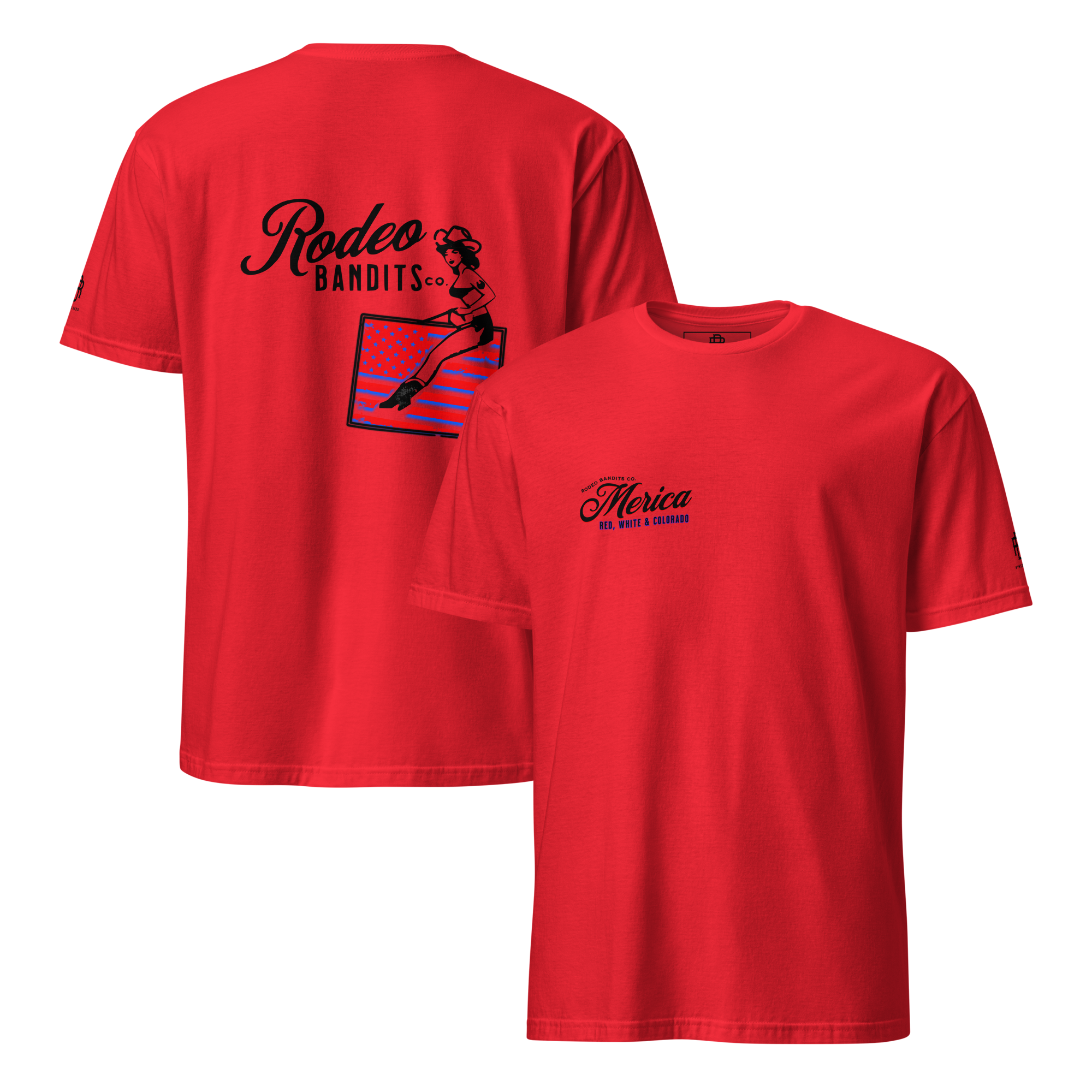 MERICA Red, White & Colorado - Rodeo Bandits Short-Sleeve Unisex T-Shirt