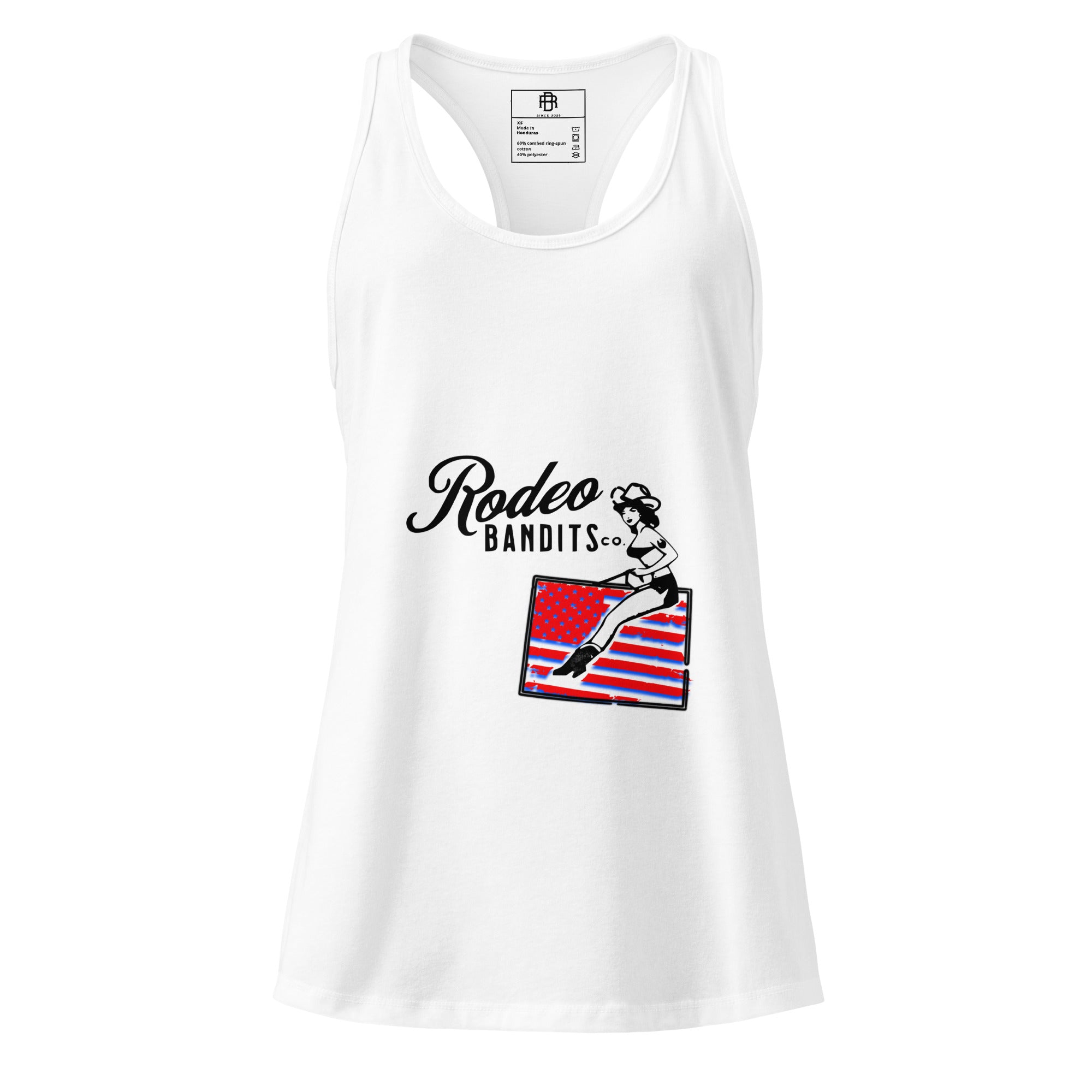 MERICA Red, White & Colorado - Rodeo Bandits - Women’s fitted racerback tank top
