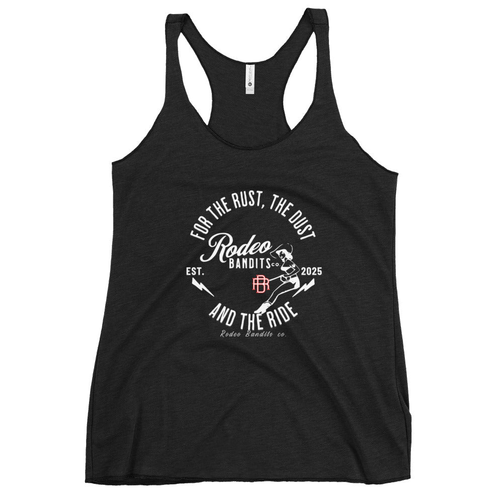Rust, Dust & Ride - Rodeo Bandits Women's Racerback Tank
